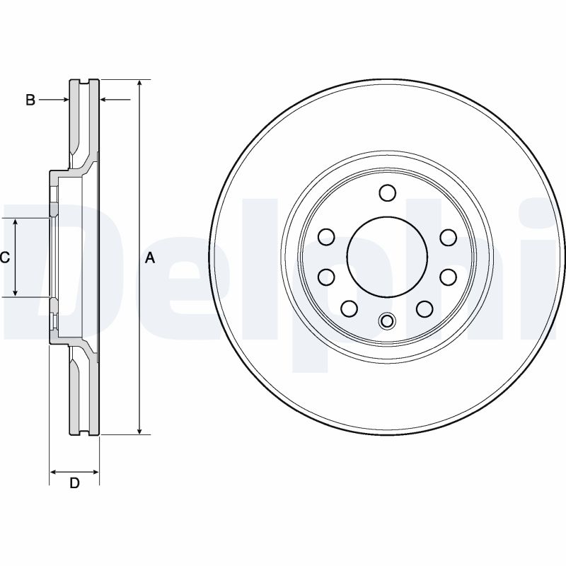 DELPHI DLP BG3770C Féktárcsa