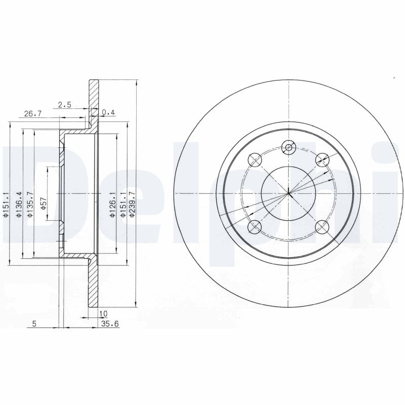 DELPHI DLP BG3771 Féktárcsa