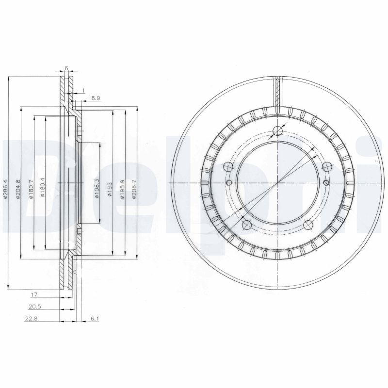 DELPHI BG3820 BG3820 FÉKTÁRCSA  - DOUBLE PACK - 2DB/CIKKSZÁM