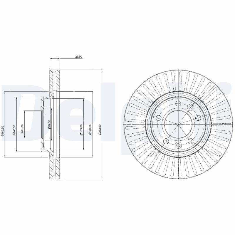 DELPHI DLP BG3835C Féktárcsa