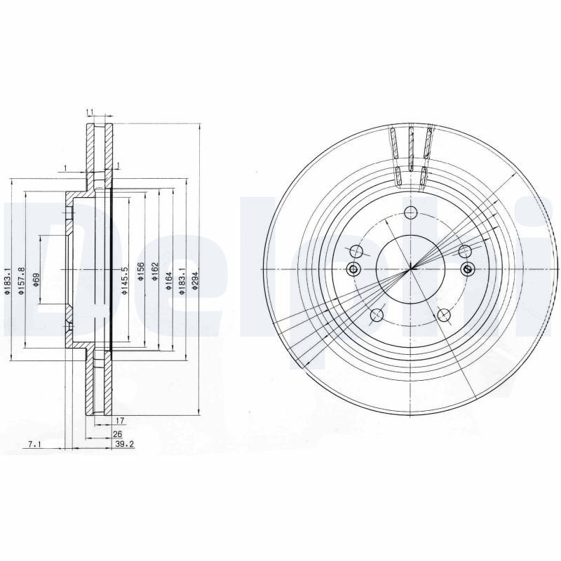 DELPHI BG3860 Féktárcsa (Ár 2db-ra) 1db rendelése=2db tárcsa