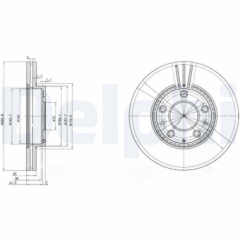 DELPHI DLP BG3874 Féktárcsa