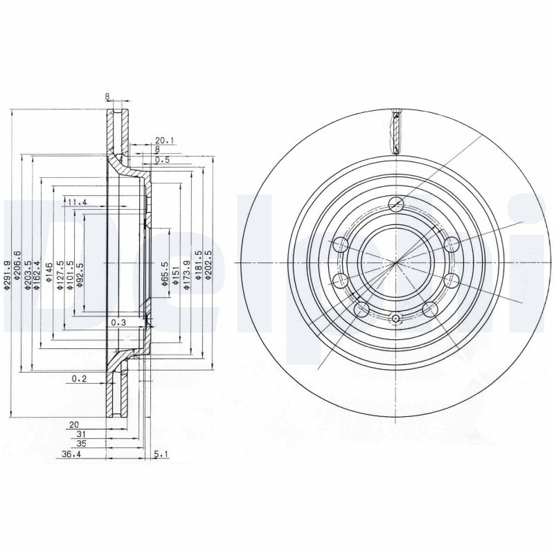 DELPHI BG3886C Féktárcsa