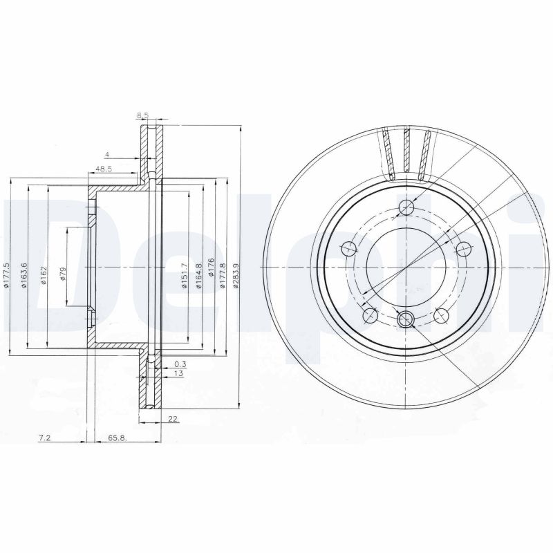 DELPHI DLP BG3899C Féktárcsa