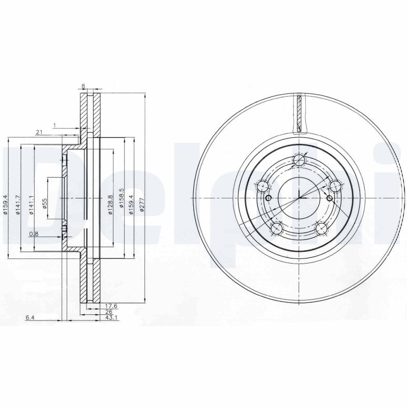 DELPHI BG3913 BG3913 FÉKTÁRCSA  - DOUBLE PACK - 2DB/CIKKSZÁM