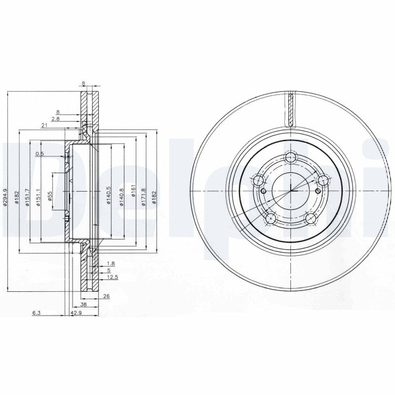 DELPHI DLP BG3914 Féktárcsa