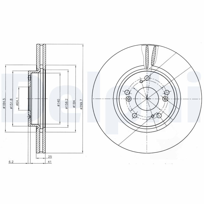 DELPHI DLP BG3978 Féktárcsa