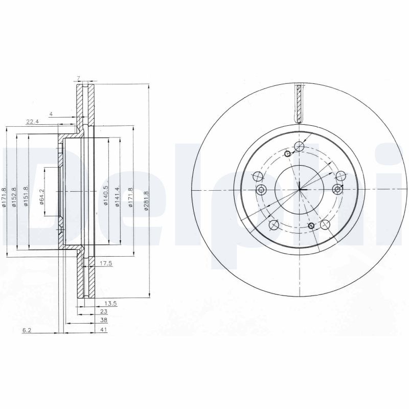 DELPHI DLP BG3980C Féktárcsa