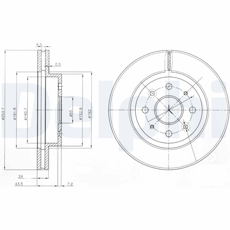 DELPHI DLP BG4019 Féktárcsa