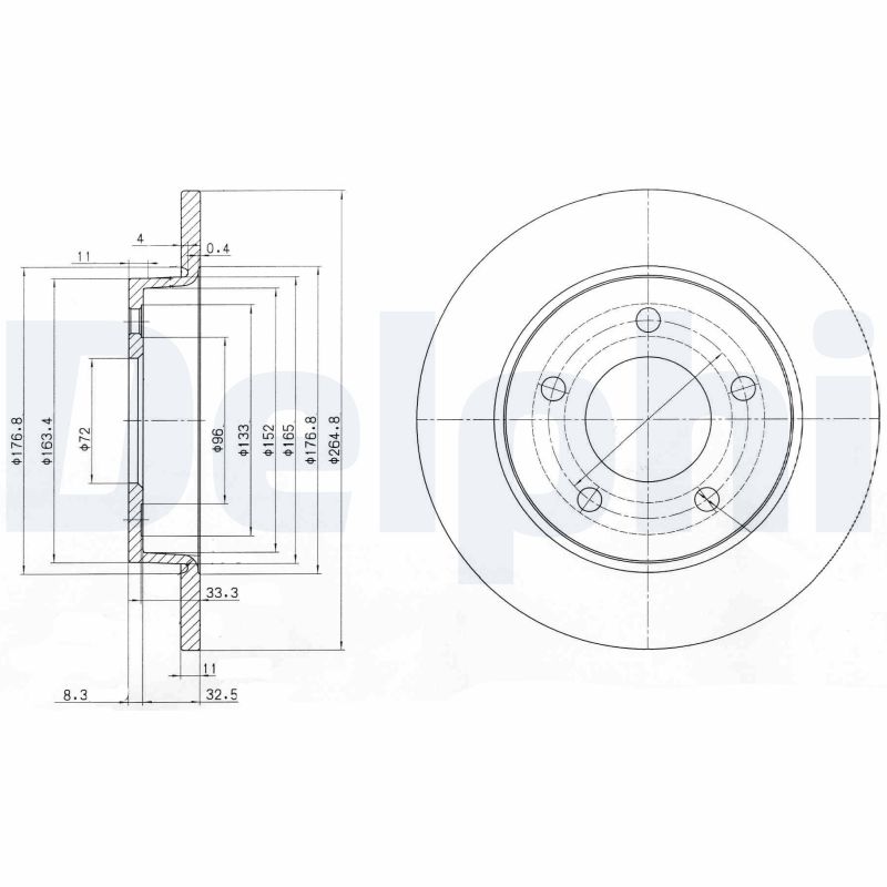 DELPHI BG4025C Féktárcsa