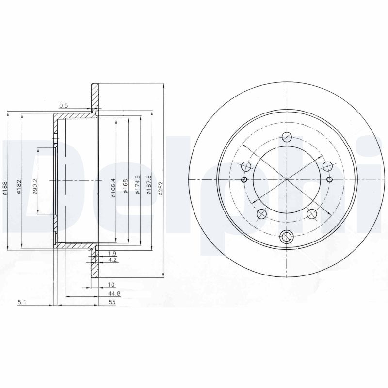 DELPHI DLP BG4037 Féktárcsa