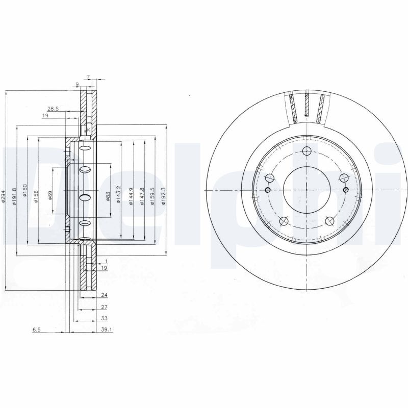 DELPHI BG4038C Féktárcsa