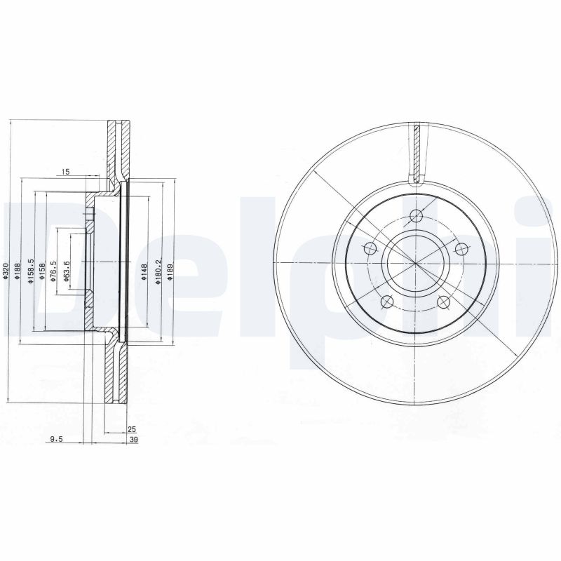 DELPHI BG4056C Féktárcsa