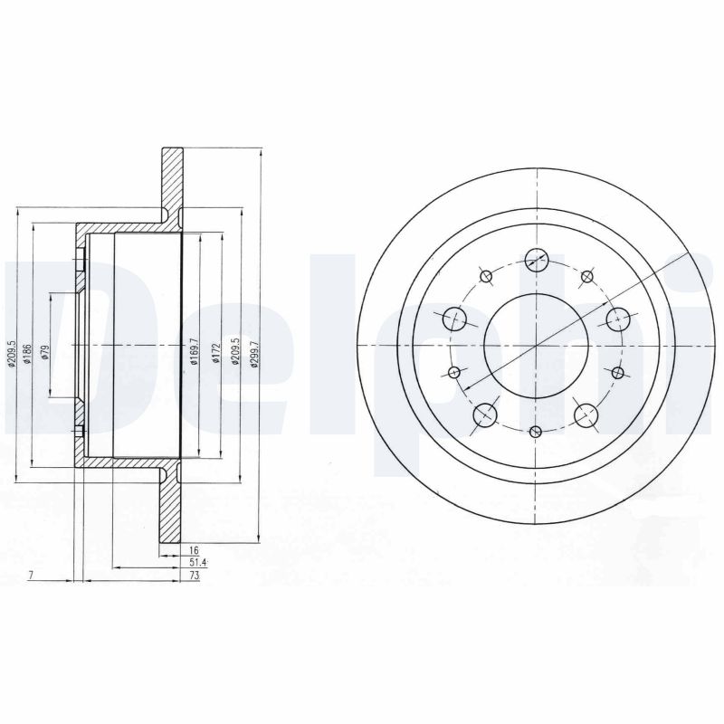 DELPHI BG4062 Féktárcsa (Ár 2db-ra) 1db rendelése=2db tárcsa