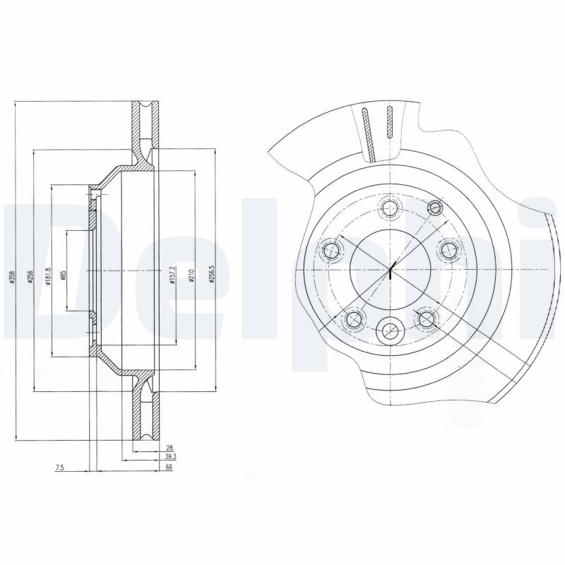 DELPHI BG4070 Féktárcsa (Ár 2db-ra) 1db rendelése=2db tárcsa