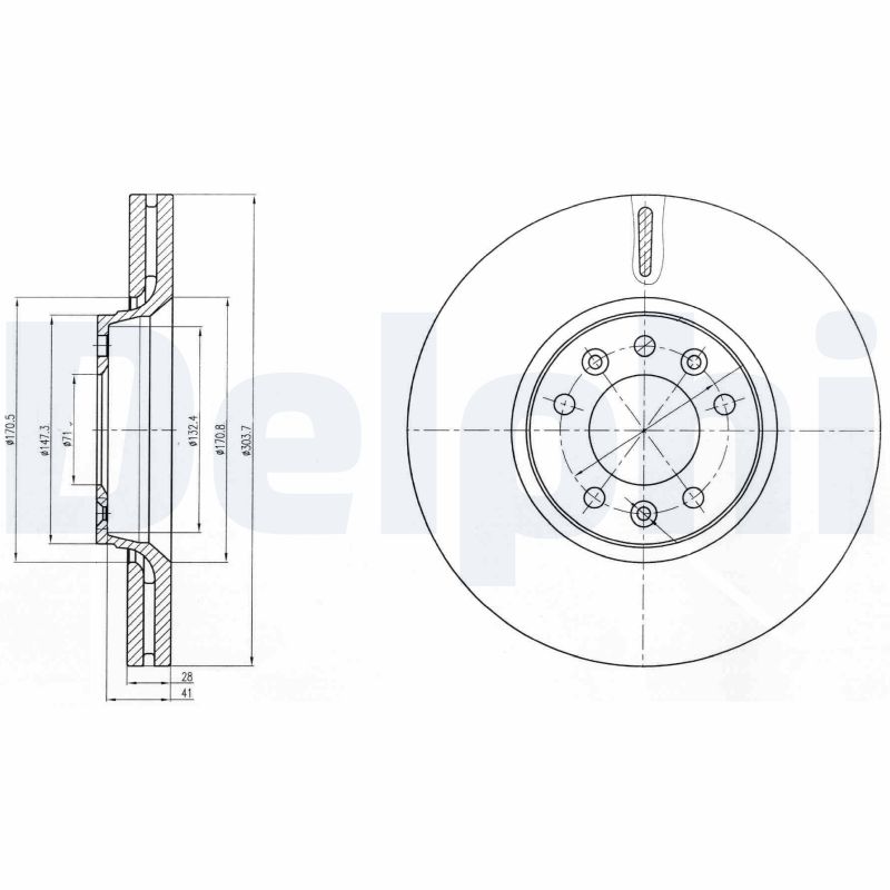 DELPHI BG4083C Féktárcsa