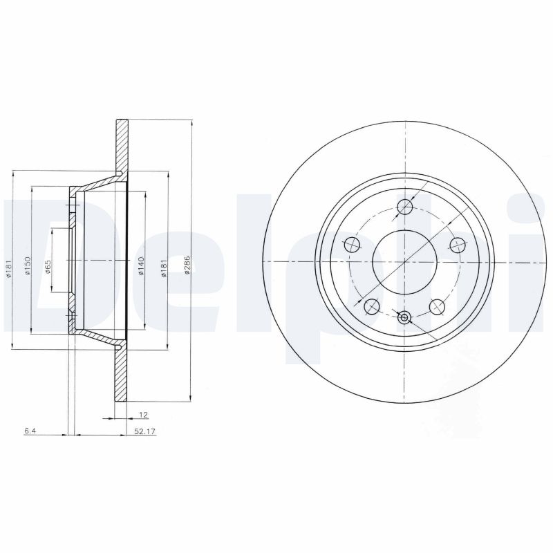 DELPHI DLP BG4089 Féktárcsa