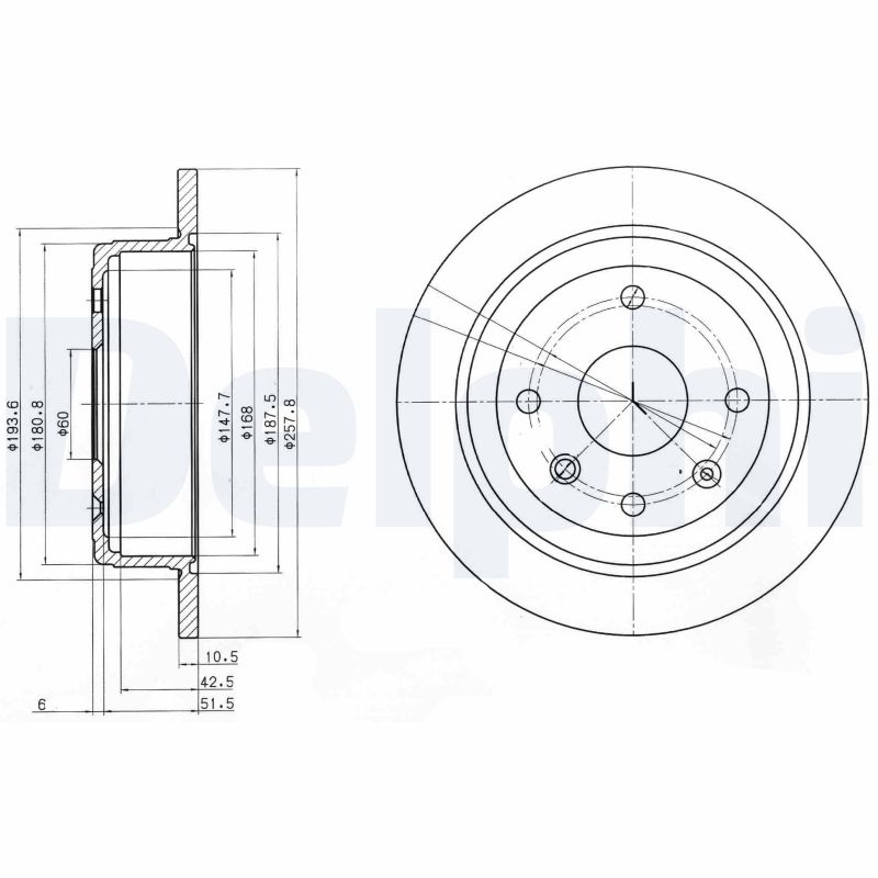 DELPHI DLP BG4091 Féktárcsa