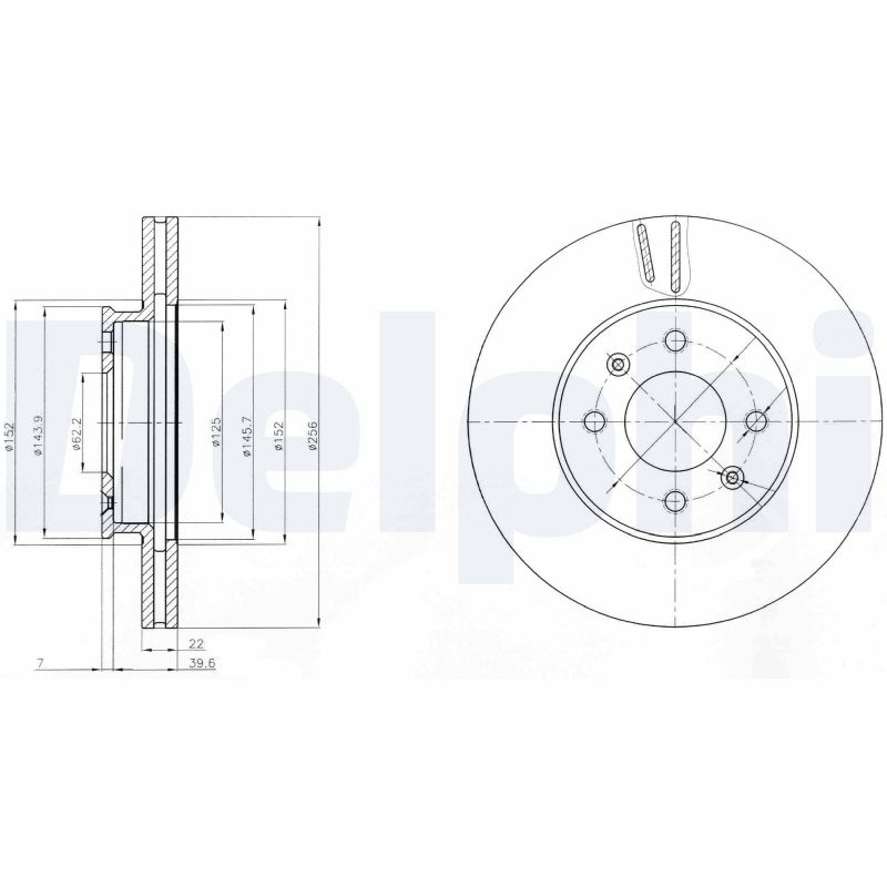 DELPHI BG4096 Féktárcsa (Ár 2db-ra) 1db rendelése=2db tárcsa