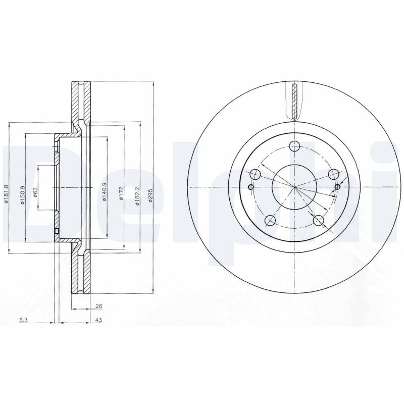 DELPHI DLP BG4113 Féktárcsa