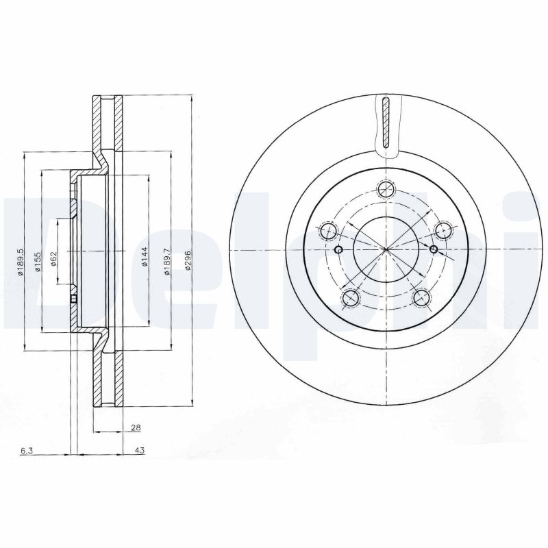 DELPHI BG4114C Féktárcsa