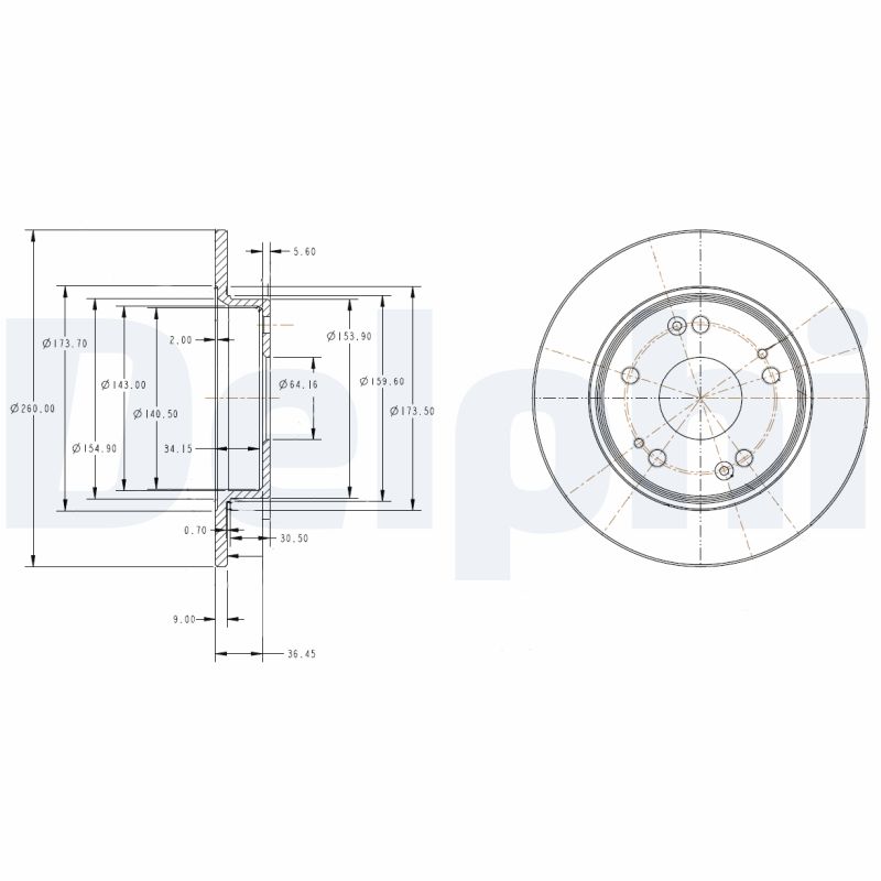 DELPHI BG4118C Féktárcsa