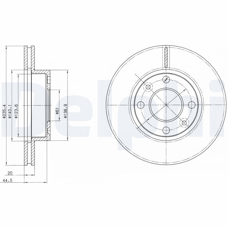 DELPHI BG4195 Féktárcsa (Ár 2db-ra) 1db rendelése=2db tárcsa