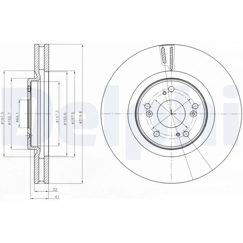 DELPHI BG4225 Féktárcsa (Ár 2db-ra) 1db rendelése=2db tárcsa