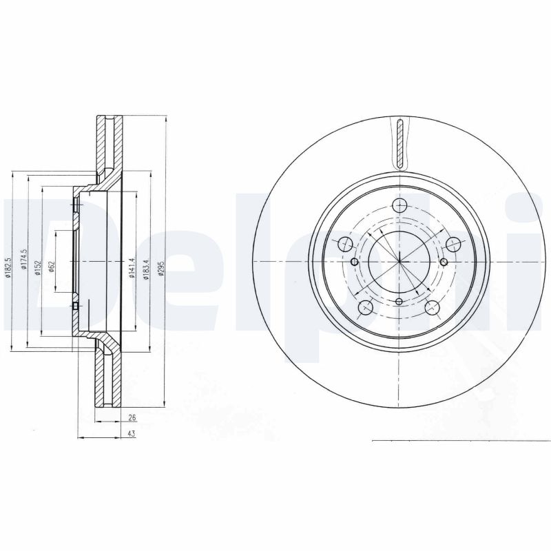 DELPHI DLP BG4236C Féktárcsa