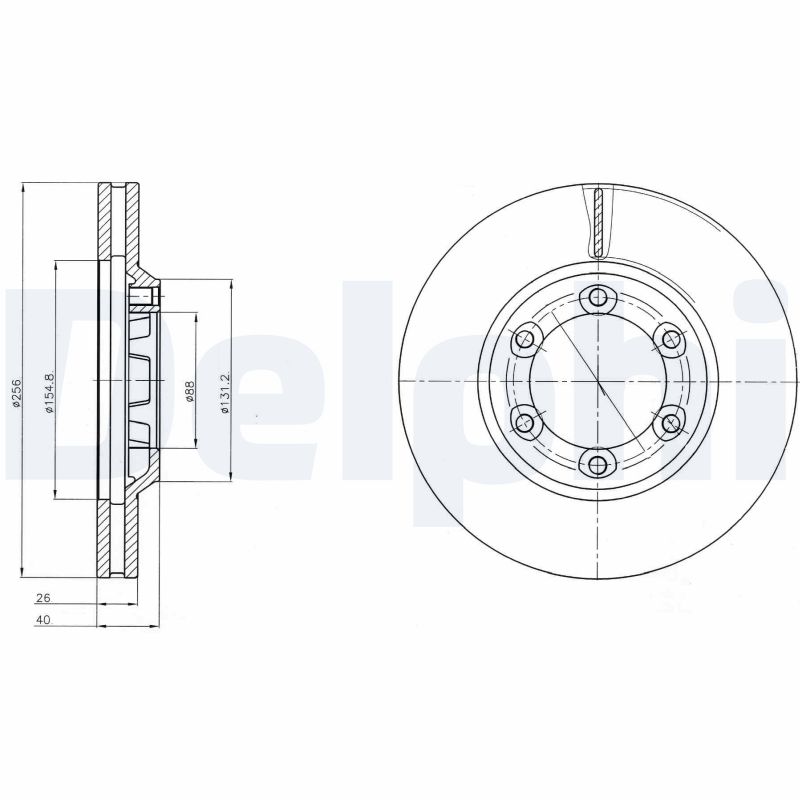 DELPHI DLP BG4252 Féktárcsa