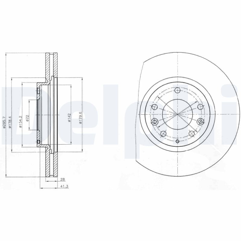 DELPHI DLP BG4256 Féktárcsa