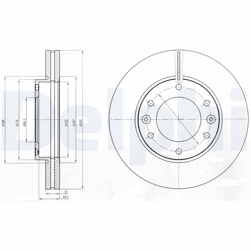 DELPHI BG4296 Féktárcsa (Ár 2db-ra) 1db rendelése=2db tárcsa