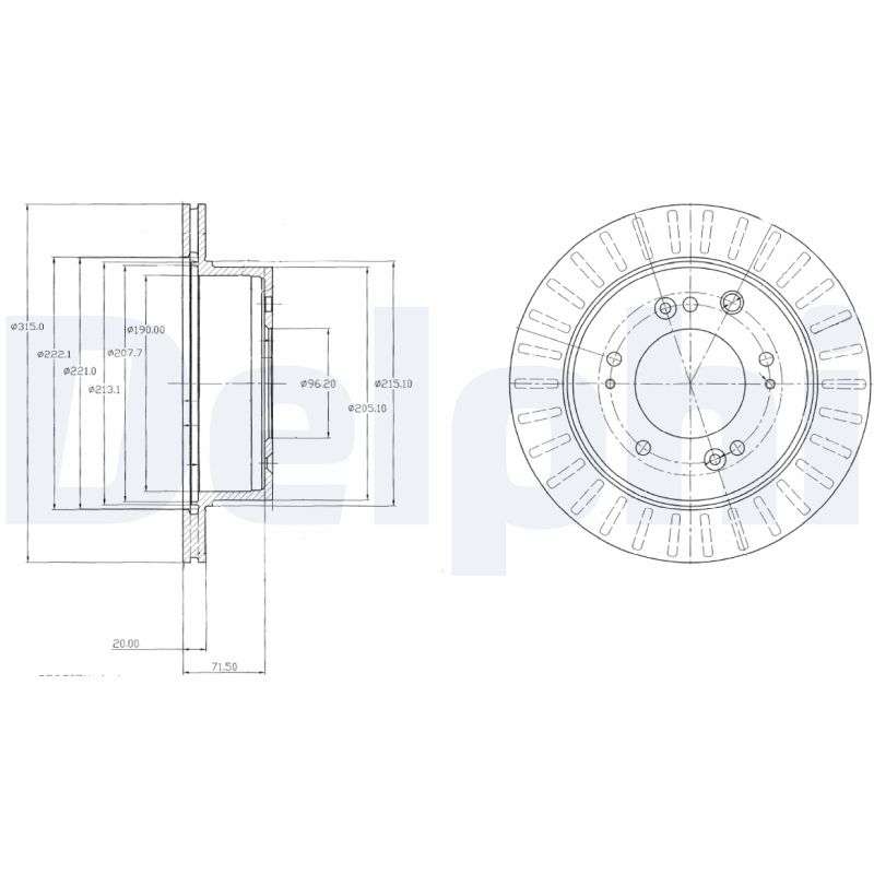 DELPHI BG4331 BG4331 FÉKTÁRCSA  - DOUBLE PACK - 2DB/CIKKSZÁM