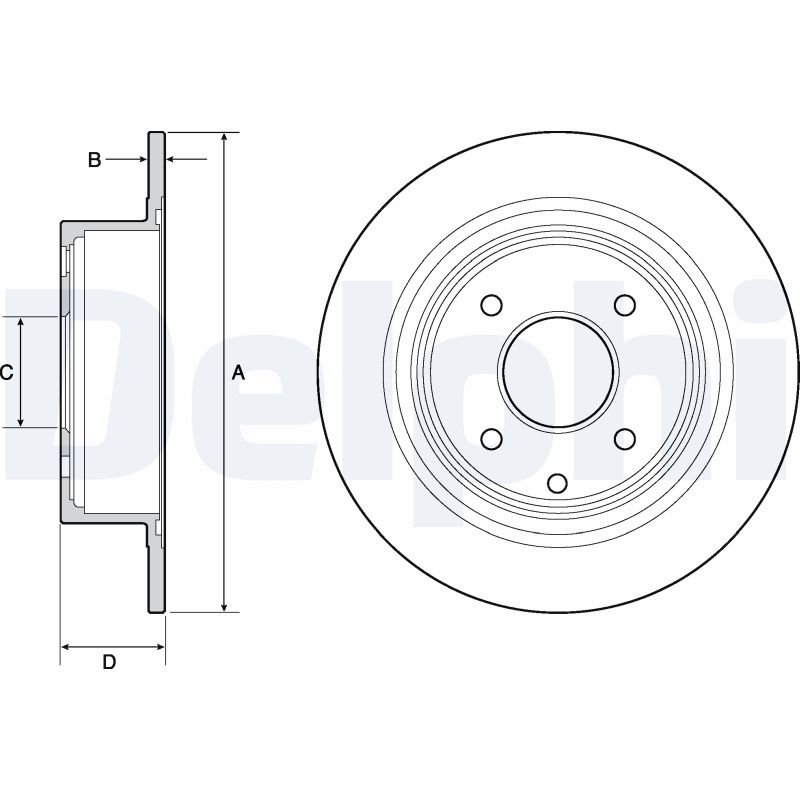 DELPHI DLP BG4666C Féktárcsa