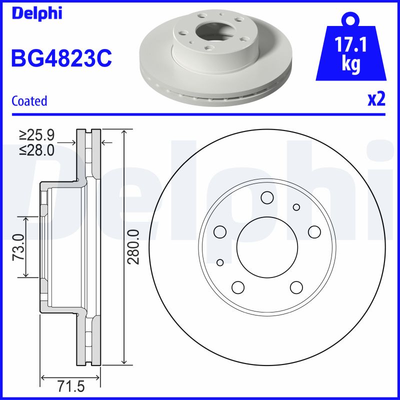 DELPHI BG4823C Féktárcsa