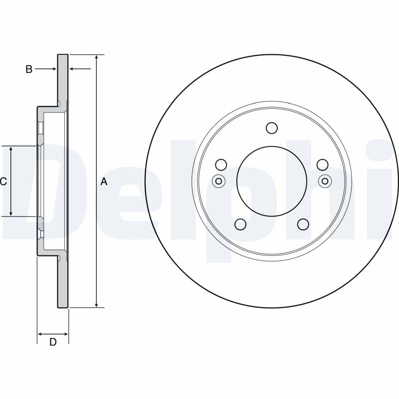 DELPHI DLP BG4949C Féktárcsa