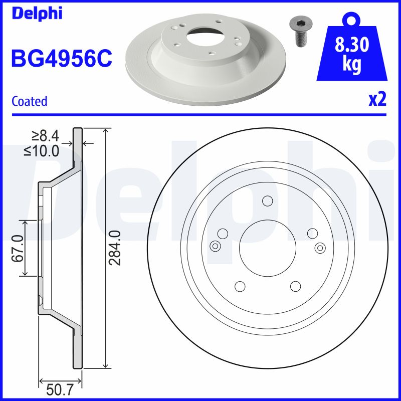 DELPHI BG4956C Féktárcsa