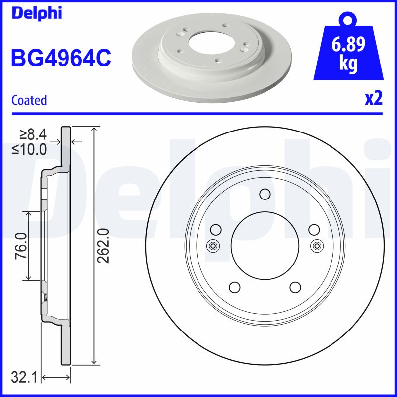 DELPHI DLP BG4964C Féktárcsa