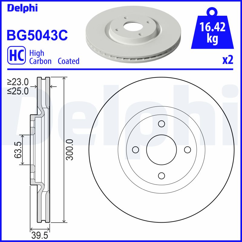 DELPHI BG5043C Féktárcsa