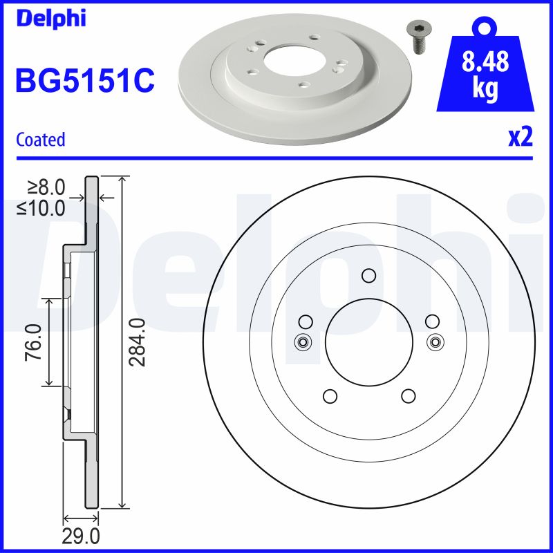 DELPHI BG5151C BG5151C SET DISCURI FRANA DELPHI