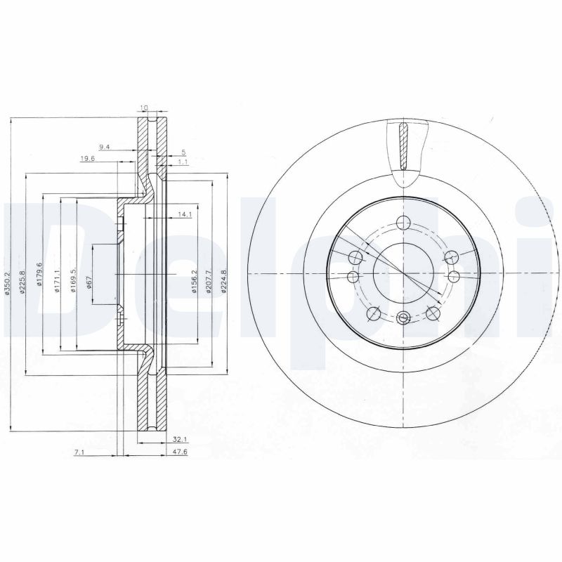 DELPHI DLP BG9013 Féktárcsa