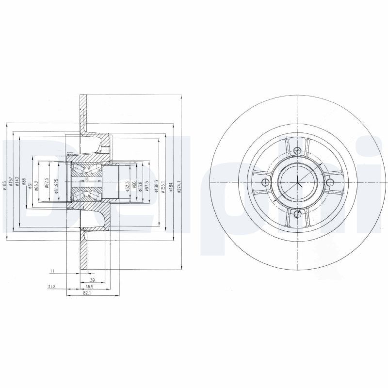 DELPHI BG9029RS Féktárcsa (Ár 1db-ra)