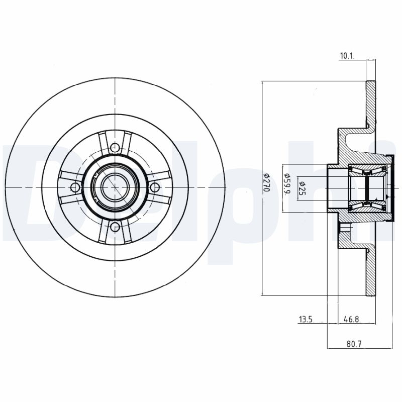 DELPHI BG9032RS Féktárcsa