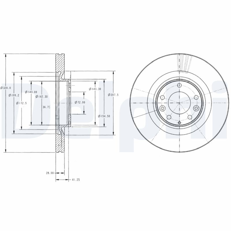 DELPHI DLP BG9104 Féktárcsa