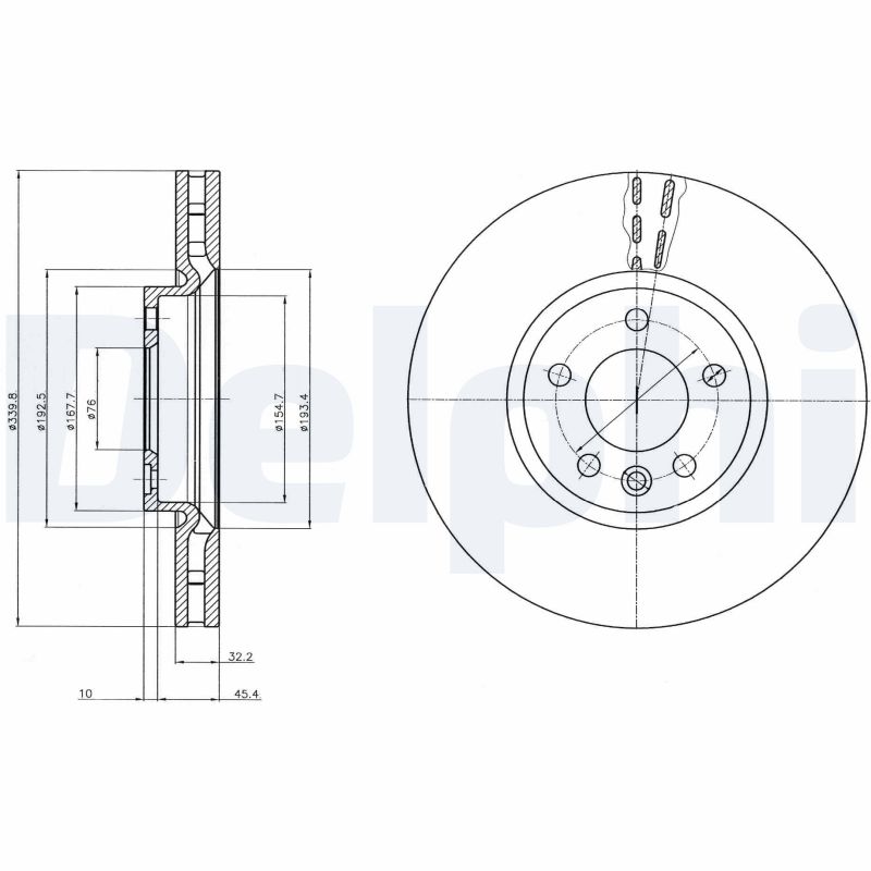 DELPHI BG9106 BG9106 FÉKTÁRCSA