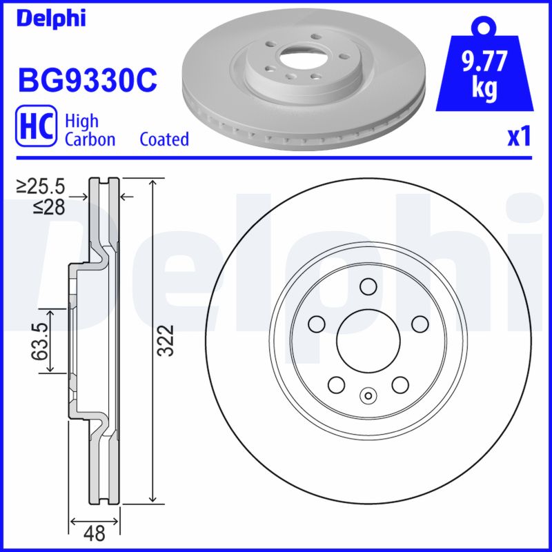 DELPHI DLP BG9330C Féktárcsa