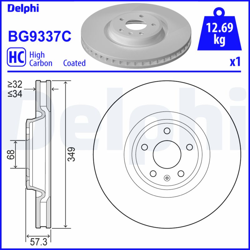 DELPHI BG9337C Féktárcsa