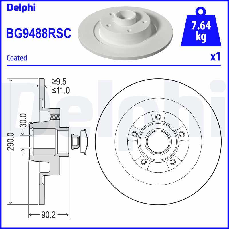 DELPHI BG9488RSC BG9488RSC DISC FRANA (LIVRABIL NUMAI PERECHE) - DE