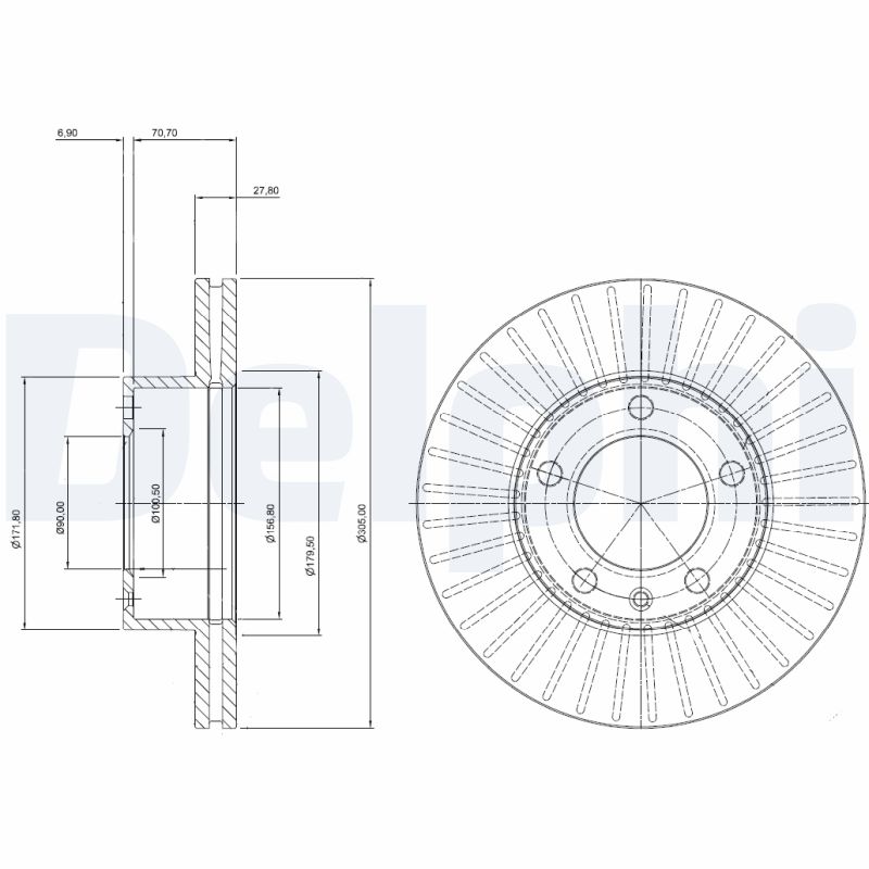 DELPHI BG9692 Féktárcsa (Ár 1db-ra)