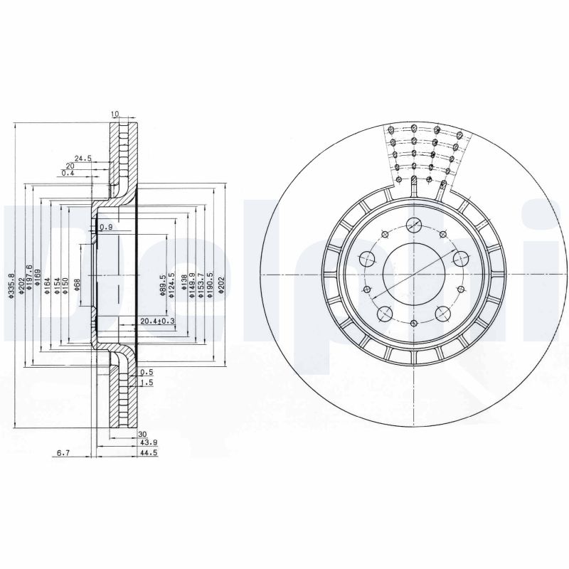 DELPHI BG9783C Féktárcsa